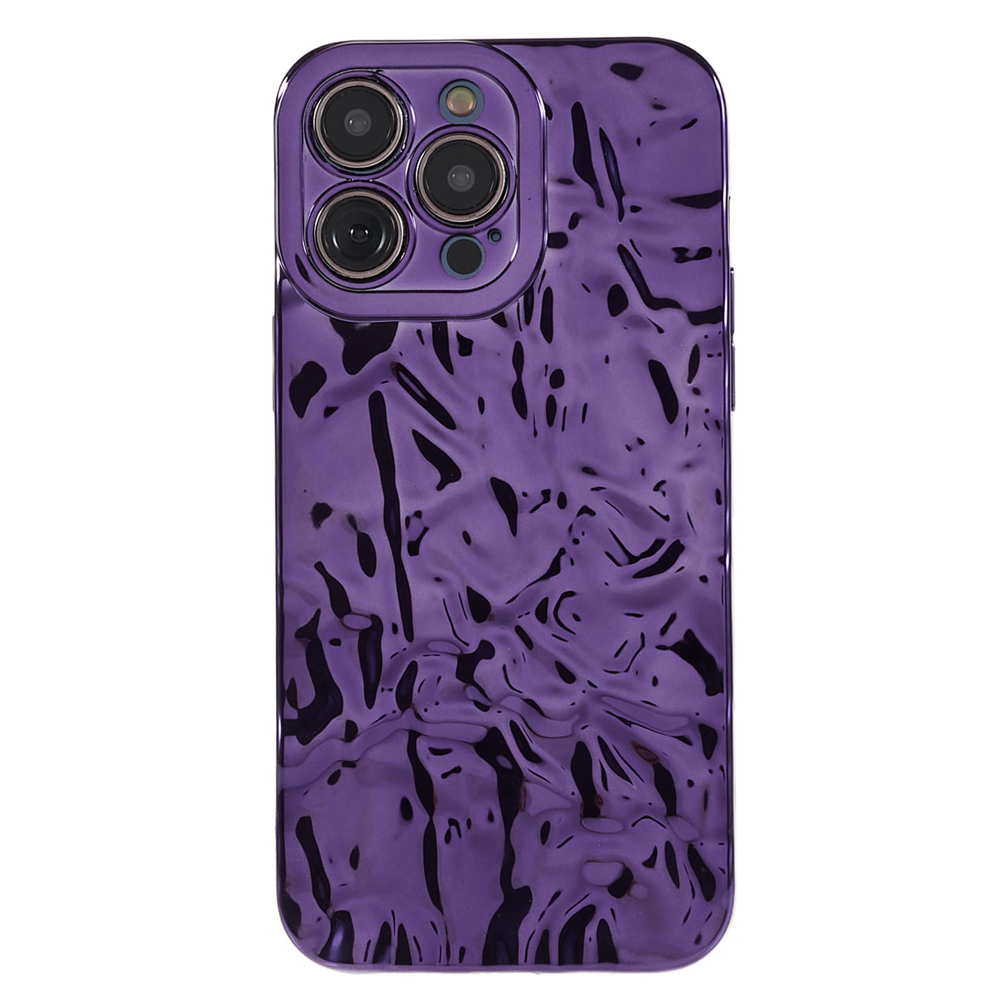 Anti-scratch Phone Case for iPhone 14 Pro Electroplating Wrinkled Uneven Flexible TPU Cover Anti-scratch Phone Case for iPhone 14 Pro Electroplating Wrinkled Uneven Flexible TPU Cover